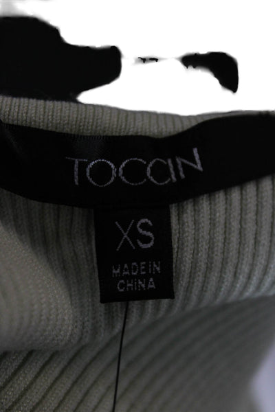 Toccin Womens One Piece Beach Scoop Neck Sleeveless Green Size XS