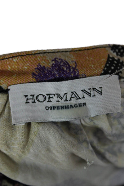 Hoffman Copenhagen Womens Black Floral Button Up Blouse Size 40