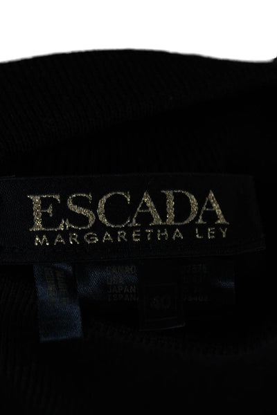 Escada Margaretha Ley Unisex Pullover Sweater Black Turtleneck Size 40