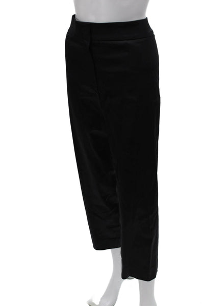 Escada Womens Ankle Cropped Dress Pants Black Hook Eye Size 44