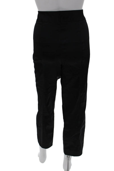 Escada Womens Ankle Cropped Dress Pants Black Hook Eye Size 44