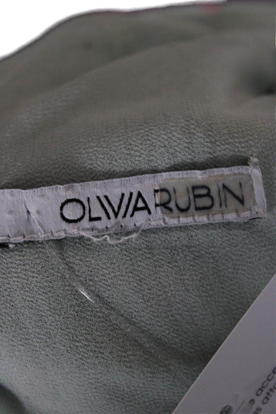 Olivia Rubin Women Light Blue Fit & Flare Maxi Dress Square Neck Tie Size 12