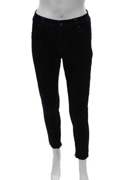 Carmar Womens Ankle Skinny Dark Blue Jeans Mid Rise Button Size 29