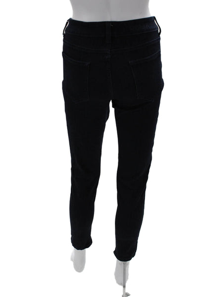 Carmar Womens Ankle Skinny Dark Blue Jeans Mid Rise Button Size 29
