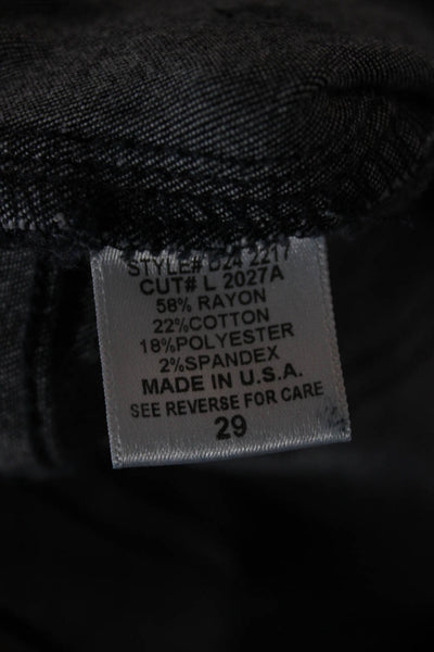 Carmar Womens Ankle Skinny Dark Blue Jeans Mid Rise Button Size 29