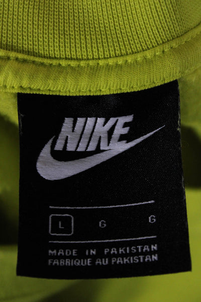 Nike Womens Pullover Sweatshirt Yellow Size L