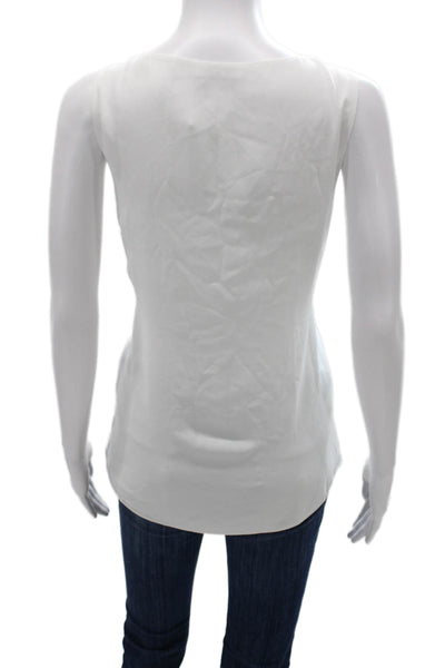 Babaton Womens Basic Sleeveless V-Neck Tank White Polyester Size M