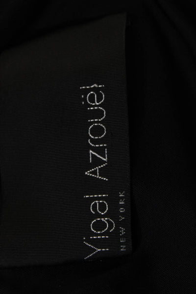Yigal Azrouel Women Kaftan Dress Black Knee Length Size 10