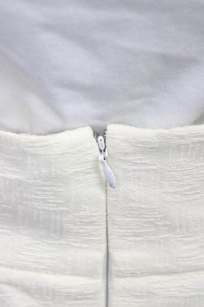 Carolina Herrera Womens Straight Pencil Skirt White Knee Length Size 6