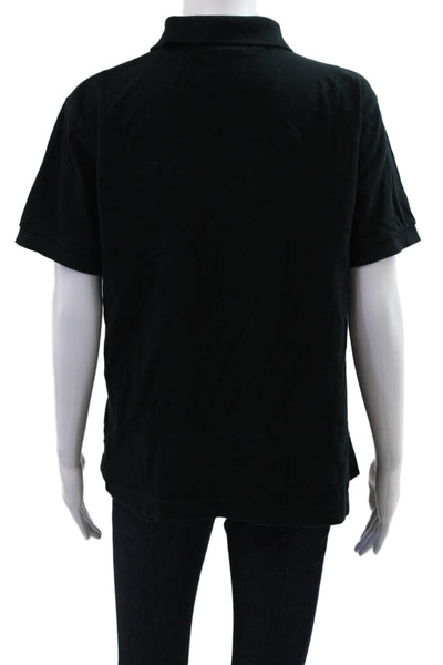 Lacoste Womens Basic Black Cotton Collared Short Sleeve Polo Size 5