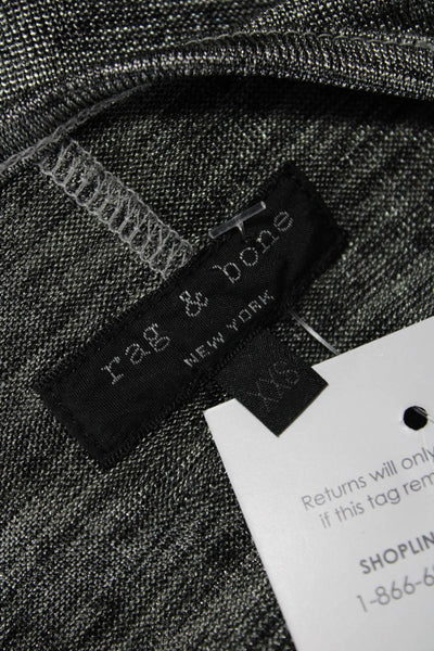 Rag & Bone Womens Sleeveless Basic Tank Gray Round Neck Size 2XS