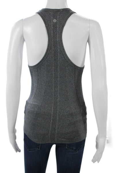 Lululemon Women Basic Tank Dark Gray High Neck Polyester Blend Size S