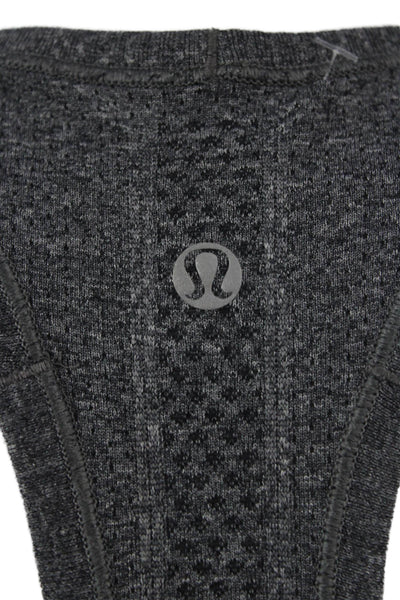 Lululemon Women Basic Tank Dark Gray High Neck Polyester Blend Size S