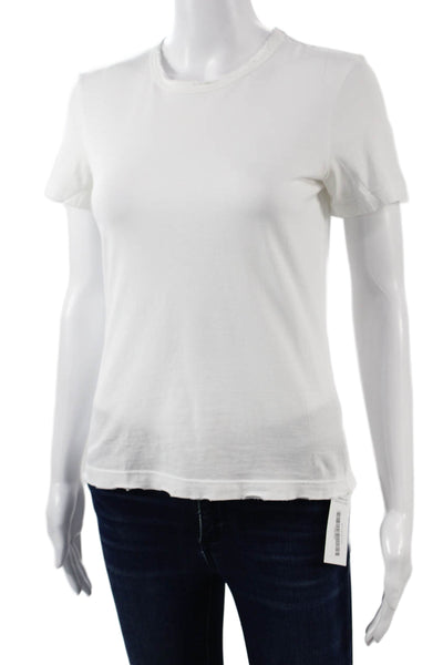 Cotton Citizen Womens Basic Supima Cotton Crewneck Tee White Size XS