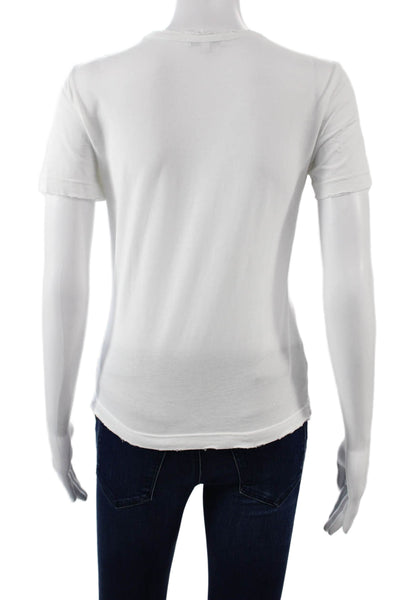 Cotton Citizen Womens Basic Supima Cotton Crewneck Tee White Size XS