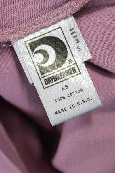 Daydreamer Womens Cropped 90s Graphic Tee Pink Short Sleeve Size XS