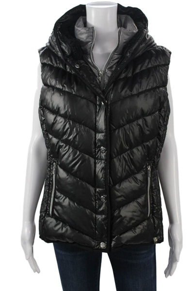 Marc New York Women Quilted Puffer Vest Black Sleeveless Size XL