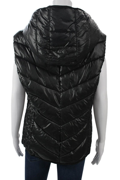 Marc New York Women Quilted Puffer Vest Black Sleeveless Size XL