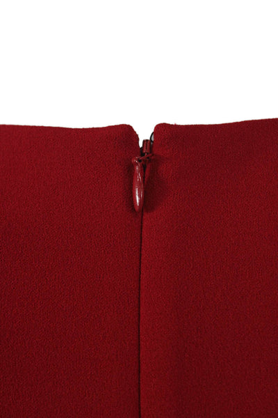 DKNY Womens A-Line Fit & Flare Red Short Sleeve Dress Size 2