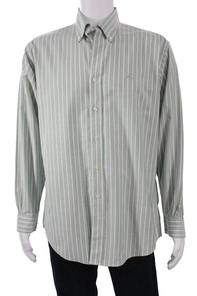 Brooks Brothers Mens Button-Down Striped Cotton Long Sleeve Size M