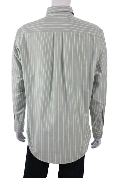 Brooks Brothers Mens Button-Down Striped Cotton Long Sleeve Size M
