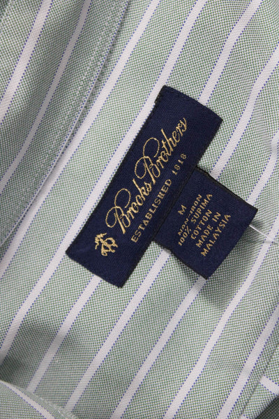 Brooks Brothers Mens Button-Down Striped Cotton Long Sleeve Size M