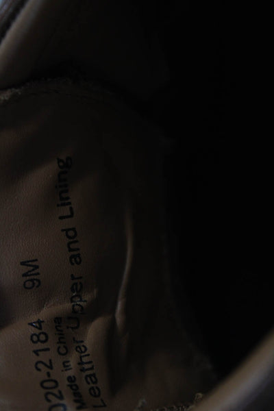 Johnston & Murphy Mens Leather Lace Up Oxford Dress Shoes Brown Size 9