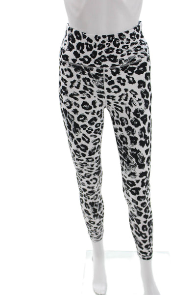 Lilybod Womens Ankle Leggings Black Animal Print Size S