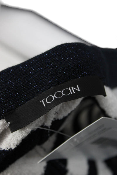 Toccin Unisex Black Striped Polyester Blend 80s Shorts Size 2