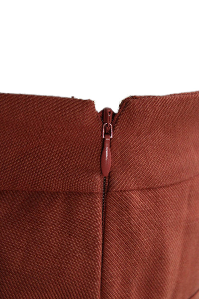 Toccin Womens Cropped Dress Pants Orange Size 2