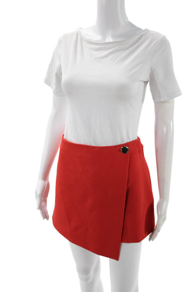 Toccin Womens Red Wrap Skort Short Size 2