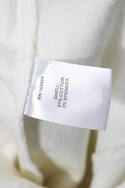 Toccin Womens White Collared Shirt Dress Knee Length Long Sleeve Mini Size 2