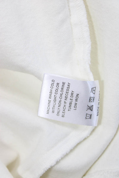 Toccin Womens White Collared Shirt Dress Knee Length Long Sleeve Mini Size 2