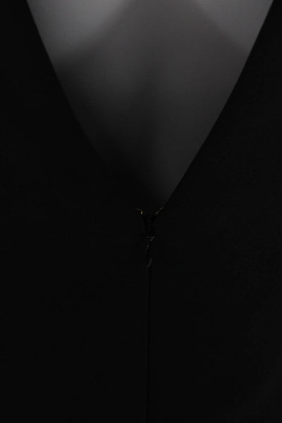 Toccin Womens Mini Shift Dress Black Square Neck Sleeveless Size S