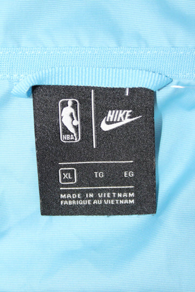 Nike Unisex Windbreaker Jacket Black High Neck Zip Long Sleeve Poly Size XL