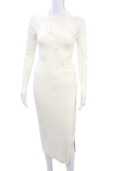 ALIX NYC Women Bodycon Maxi Dress Beige Size M