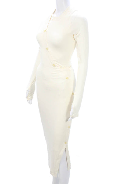 ALIX NYC Women Bodycon Maxi Dress Beige Size M