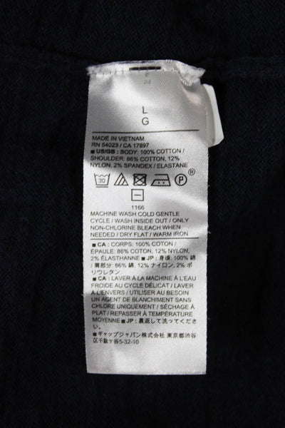 Banana Republic Unisex Pullover Dark Blue 100% Cotton Size L