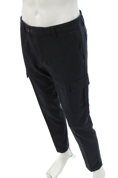 Ted Baker London Mens Cargo Ankle Pants Black Size 32