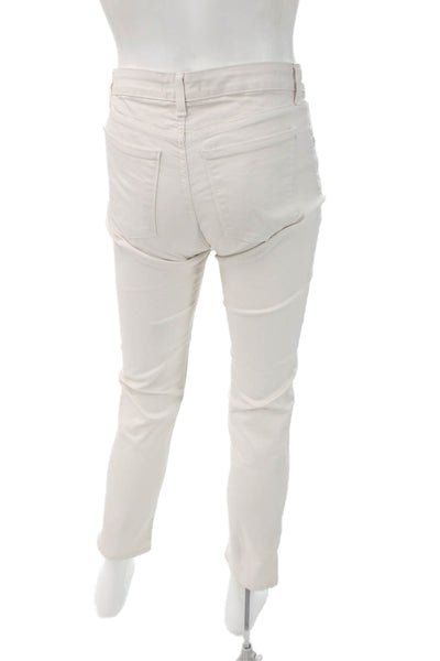 Monfrere Unisex Ankle Jeggings White Button Closure Designer Size 30