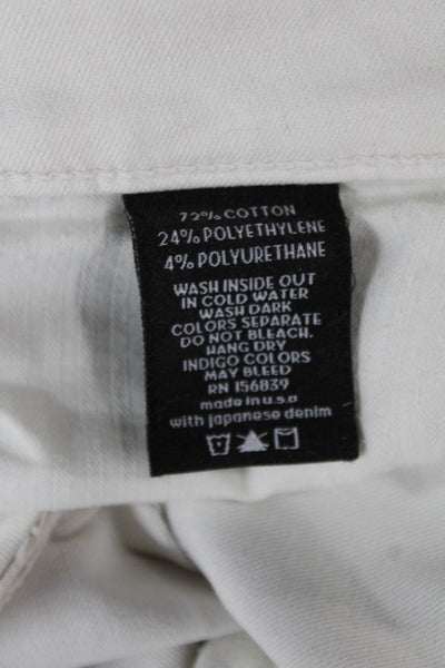 Monfrere Unisex Ankle Jeggings White Button Closure Designer Size 30