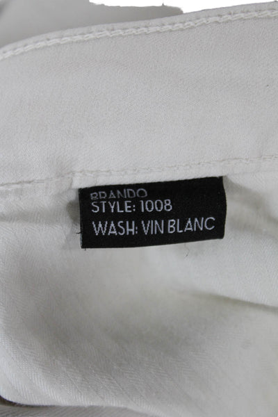 Monfrere Unisex Ankle Jeggings White Button Closure Designer Size 30