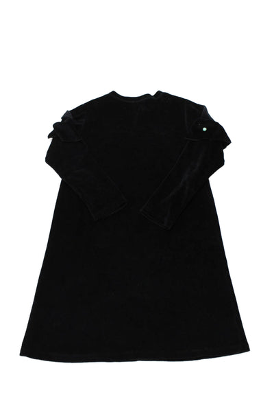 Sonia Rykiel Childrens Girls Jeweled Sweater Dress Black Cotton Size 12