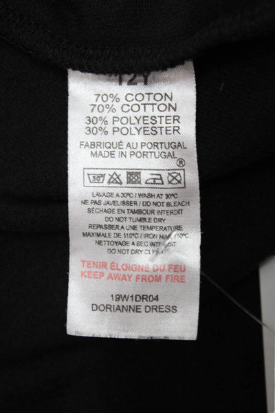 Sonia Rykiel Childrens Girls Jeweled Sweater Dress Black Cotton Size 12