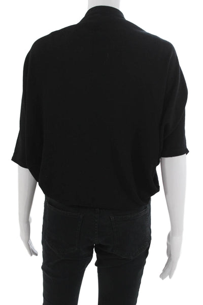 Club Monaco Unisex Cardigan Black Merino Wool Designer Size XS