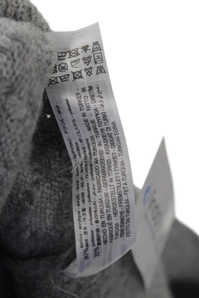 Zara Unisex Gray Herringbone V-Neck Button Cardigan Long Sleeve Size S