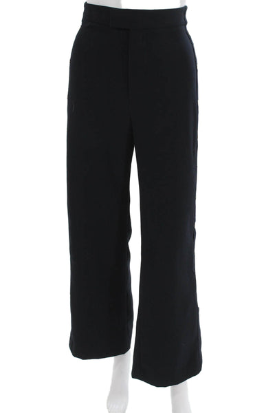 Zara Woman Womens Dress Pants Black Polyester Blend Button Size XS