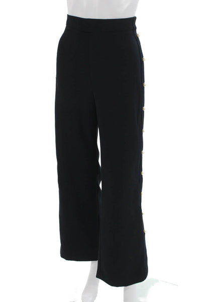 Zara Woman Womens Dress Pants Black Polyester Blend Button Size XS