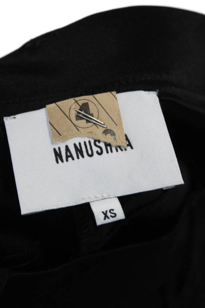 Nanushka Womens Designer Ankle Cropped Black Pants Size XS