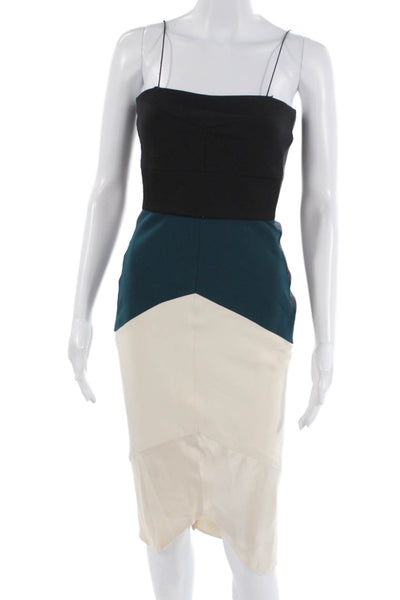 Narciso Rodriguez Womens Black Sleeveless Sheath Dress Wool Maxi Size 38